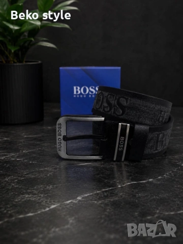  ♣️Мъжки Колан Boss Естествена Кожа 
