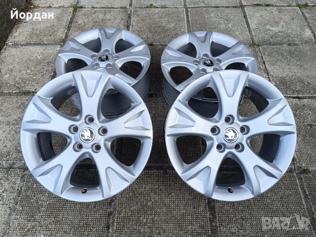 ОРИГИНАЛНИ джанти 17 ' цола 5x112 57,1 SKODA OCTAVIA / ШКОДА Октавия, снимка 4 - Гуми и джанти - 54846441