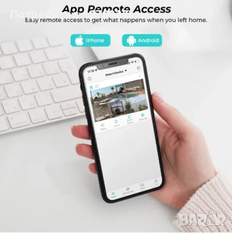 6 Mpx. Двойна вътрешна/външна WIFI камера за наблюдение, снимка 7 - IP камери - 55381400