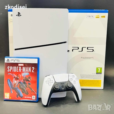 Конзола SONY - PS5 DISK SLIM с 1бр. джойстик и 1бр. игра
