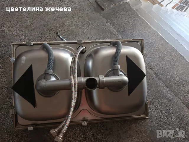 Двойна кухненска мивка, снимка 3 - Мивки - 55502341