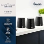 Нови Метални кутии за съхранение Swan Windsor 3 броя 1.3L черни за чай кафе захар, снимка 2