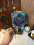 Лот 2 порцеланови рози и една дървена , снимка 8