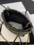 CHNL / Mini / Black / Mini Chanel Дамска Мини Черна Чанта Естествена Кожа Шанел 20x19x6см Код ch56, снимка 2