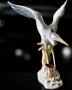 Hutschenreuther Achtziger Germany Porcelain Heron / Crane Bird “Жеръвът” Код P2239, снимка 8