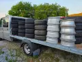 Продавам ОРИГИНАЛНИ джанти+гуми 16 ' цола 5x112 AUDI A4,a6 7,J ET45 централен отвор 57,1, снимка 16
