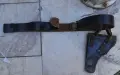 Стар  военноморски кожен колан с кобур, снимка 3