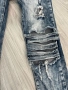 Дамски дънки SIZE 27 Skinny с камъчета и декоративни скъсвания, снимка 2