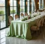 Големи сатенени покривки 5м, 6м за сватба sage green и поводи, снимка 3