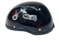  Каска за мотор тип канче - Черен Гланц., снимка 5