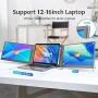 KPKUE 15.6" удължител за екран на лаптоп, FHD удължител за монитор с един кабел, двоен екран, снимка 3