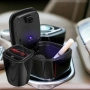 Автомобилен пепелник с LED осветление - черен гланц, снимка 4
