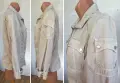 М размер Оригинално MONCLER Дамско Яке Монклер Бежово Дънково 100% Памук, снимка 13