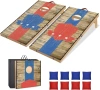 Сгъваема дървена игра за хвърляне Корнхол (Cornhole) с две дъски 60х90см, 8 торби и чанта , снимка 1