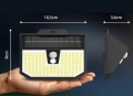 Комплект от 3 Нови Соларни LED лампи със сензор за движение IP65, снимка 2
