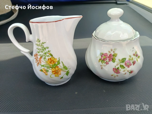 Латиера и захарница , снимка 2 - Антикварни и старинни предмети - 55008566