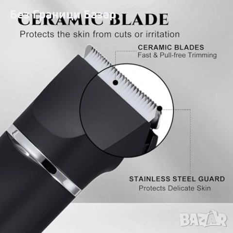 Нов Мъжки тример 4 в 1 за тяло водоустойчив IPX7 USB самобръсначка мъже обезкосмяване, снимка 3 - Тримери - 54100494