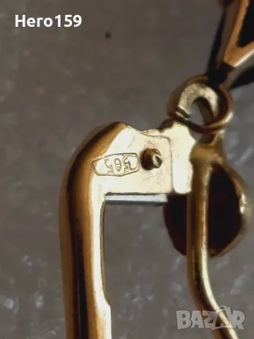 Прекрасни златни дамски обеци с топази,Art Deco,zlato 14 k., снимка 3 - Обеци - 55630351