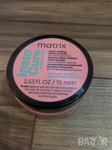 Matrix Instacure Build-A-Bond Super Sealing Leave-In Balm​ 75ml, снимка 2 - Продукти за коса - 54826859