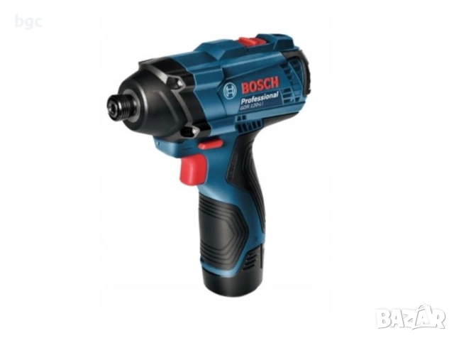 НОВ Акумулаторен ударен гайковерт Bosch GDR 120-LI, 12 V, 100 Nm, 2 батерии 2.0 Ah, зарядно и куфар , снимка 3 - Винтоверти - 54765336