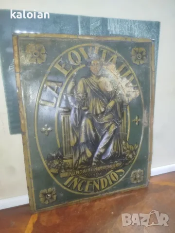 Старинна испанска табела за застраховка срещу пожар (placa de incendio), снимка 2 - Антикварни и старинни предмети - 55562961
