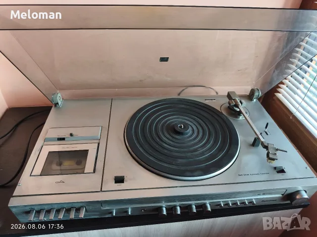 Продавам стерео уредба с усилвател, касетофон и грамофон Panasonic SG-2100, снимка 3 - Аудиосистеми - 55623742