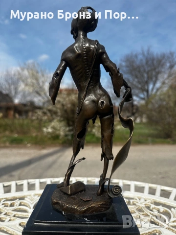 Масивна бронзова скулптура "Антропоморфен шкаф" (по Салвадор Дали) – 34 см, 3.7 кг, снимка 3 - Статуетки - 53981827