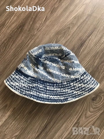 Alexander Wang denim bucket hat. Нова, без етикет., снимка 5 - Шапки - 55146453