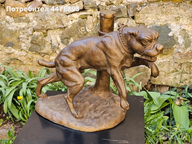 Масивна стара бронзова склуптура. , снимка 2 - Антикварни и старинни предмети - 54123109