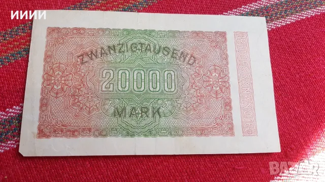 Банкнота 20000 марки 1923, снимка 2 - Нумизматика и бонистика - 55593877