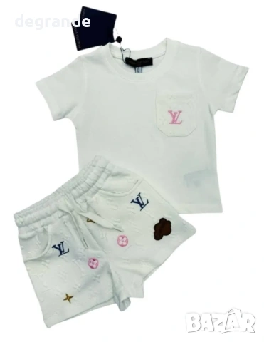 🧁Комплект за момиче с къси панталони 🧸Louis Vuitton🧸2 3 5 6 8 10г., снимка 3 - Детски комплекти - 54814064