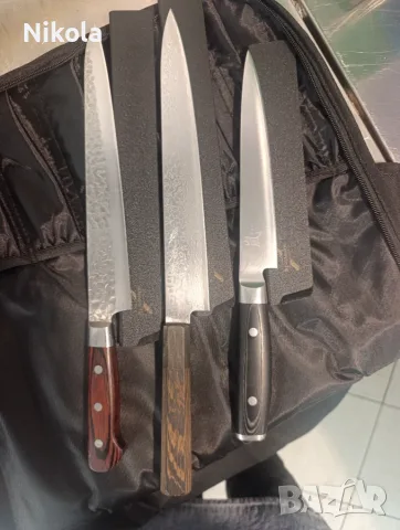 Ножове дамаска стомана Сакай Такаюки и Яксел , снимка 4 - Ножове - 55399126