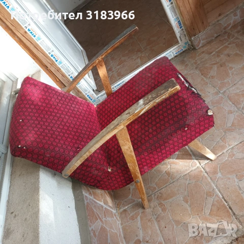 стар ретро дървен фотьойл., снимка 2 - Други ценни предмети - 54414637