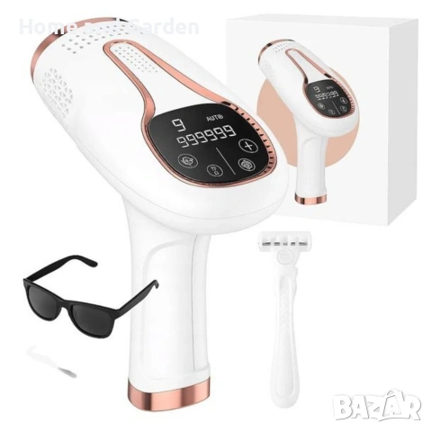 Професионален IPL Епилатор с Ice Cool функция, 1 000 000 импулса, 9 нива на мощност и UV филтър