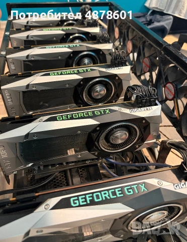 Майнинг Риг Копачка/mining rig 6x Nvidia GeForce GTX 1080 Ti FE 11GB, снимка 9 - Видеокарти - 55190909