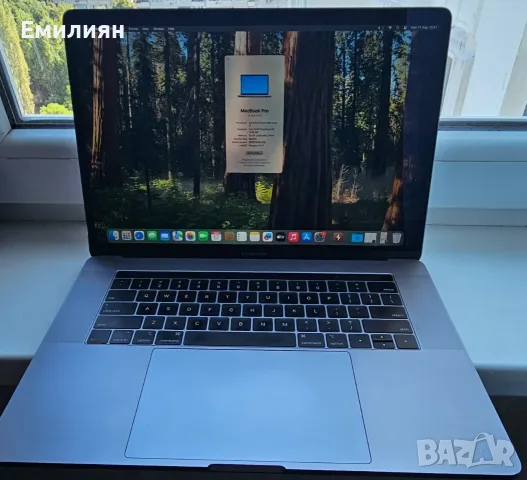 Macbook Pro 15  SixCore Core i7, 32 GB Ram, 512Gb SSD, 4Gb AMD Video,  Mac Os, Win 11, снимка 7 - Лаптопи за дома - 55688551