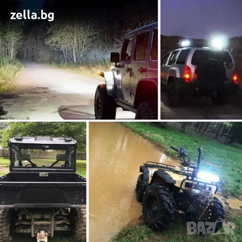 Комплект 2 броя LED BAR фарове 240W, 24000LM – IP68, 12V/24V, за трактор, камион, ATV, офроуд 10368, снимка 10 - Части - 54685076