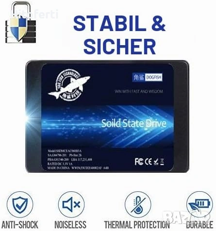SSD 64GB SATAIII 2.5 инча Dogfish 6Gb/s, снимка 3 - Външни хард дискове - 55182797