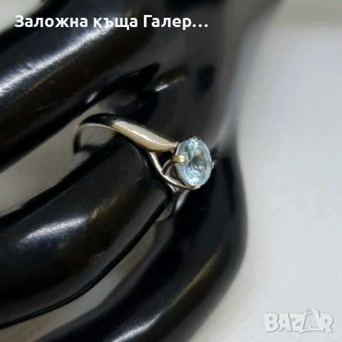 Стилен златен пръстен с фианит, бяло злато – 585, 2,04г, снимка 9 - Пръстени - 54215395