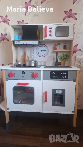 Дървена детска кухня, снимка 2 - Играчки за стая - 55329606