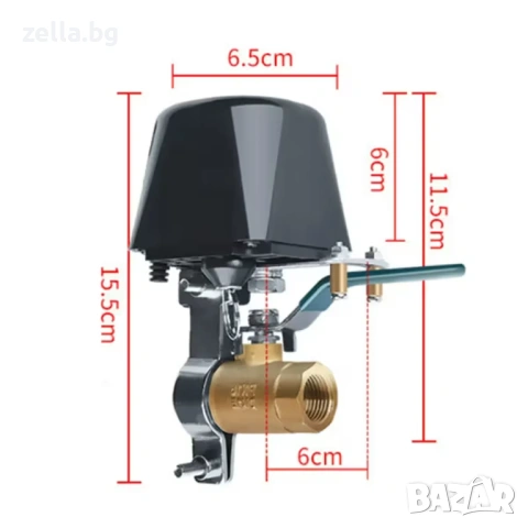 Интелигентен WiFi електромагнитен клапан за вода/газ 1/2-3/4-1 цол, Tuya Smart Life 12V 10321, снимка 4 - Друга електроника - 54663556