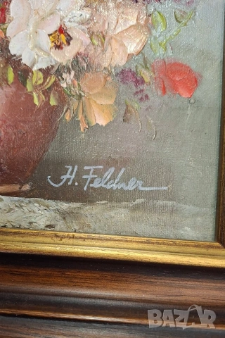 Винтидж картина с натюрморт, снимка 3 - Картини - 54006054