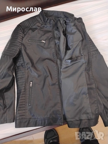 НОВО кожено ЯКЕ.., снимка 4 - Якета - 54096435