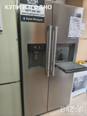 Хладилник с фризер Midea Side by side ледогенератор, снимка 2 - Хладилници - 54563148