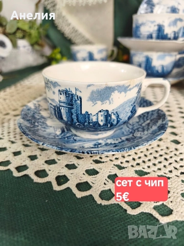 Англия в синьо Johnson brothers , снимка 5 - Чаши - 55287454