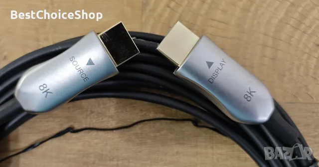 8K високоскоростен оптичен HDMI кабел 15m активен HDMI 2.1 48Gbps 8K@60Hz 4K@120Hz eARC, снимка 4 - Кабели и адаптери - 55341636