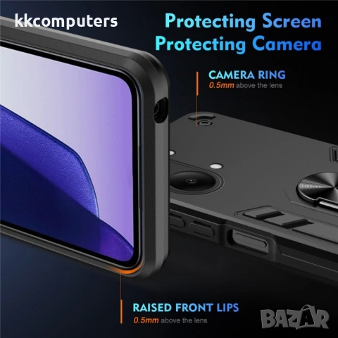 Калъф за Xiaomi Poco X8 Pro Max 5G / Redmi Turbo 5 Max 5G с Пръстен - PC+TPU, 0.5mm защита, 4 цвята, снимка 6 - Калъфи, кейсове - 54344203
