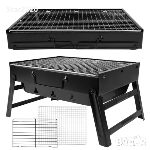 Сгъваемо барбекю PA1593 – 44 x 71 x 30.90 см , снимка 3 - Газови котлони - 54359597