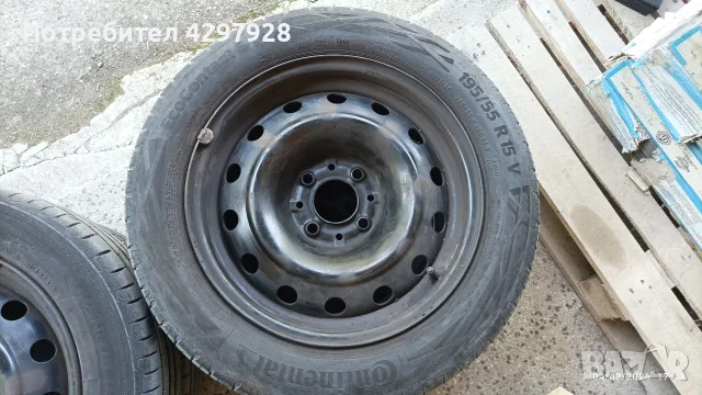 гуми 195/55/15 + джанти, снимка 2 - Гуми и джанти - 55618709