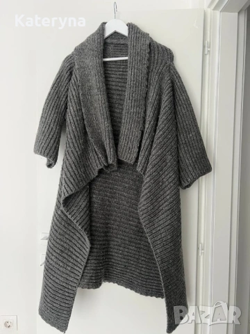 вълнен кардиган, палто Zara, яке, снимка 3 - Палта, манта - 54311175